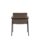 Ensemble de 4 chaises Camogli avec accoudoirs structure en métal brun - 62 x 58 x 83 cm