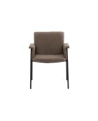 Ensemble de 4 chaises Camogli avec accoudoirs structure en métal brun - 62 x 58 x 83 cm