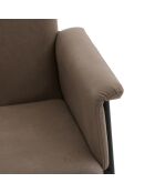 Ensemble de 4 chaises Camogli avec accoudoirs structure en métal brun - 62 x 58 x 83 cm