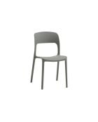 Ensemble de 2 chaises d'extérieur Capri empilables gris - 42 x 50 x 83 cm