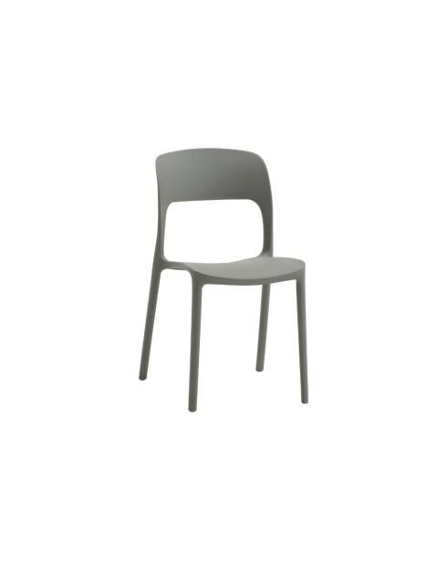 Ensemble de 2 chaises d'extérieur Capri empilables gris - 42 x 50 x 83 cm
