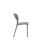 Ensemble de 2 chaises d'extérieur Capri empilables gris - 42 x 50 x 83 cm