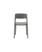 Ensemble de 2 chaises d'extérieur Capri empilables gris - 42 x 50 x 83 cm