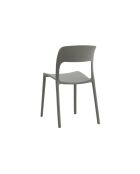 Ensemble de 2 chaises d'extérieur Capri empilables gris - 42 x 50 x 83 cm