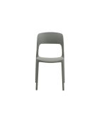 Ensemble de 2 chaises d'extérieur Capri empilables gris - 42 x 50 x 83 cm