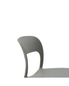 Ensemble de 2 chaises d'extérieur Capri empilables gris - 42 x 50 x 83 cm