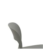 Ensemble de 2 chaises d'extérieur Capri empilables gris - 42 x 50 x 83 cm