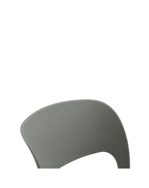 Ensemble de 2 chaises d'extérieur Capri empilables gris - 42 x 50 x 83 cm