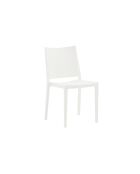 Ensemble de 2 chaises Arona empilables pour une utilisation intérieure et extérieure blanc - 46 x 56 x 82 cm