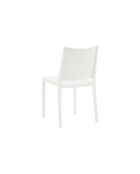 Ensemble de 2 chaises Arona empilables pour une utilisation intérieure et extérieure blanc - 46 x 56 x 82 cm