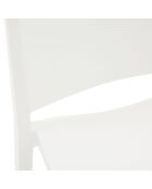 Ensemble de 2 chaises Arona empilables pour une utilisation intérieure et extérieure blanc - 46 x 56 x 82 cm