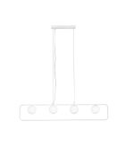 Suspension Roseto à quatre lumières en aluminium blanc - 100 x 10 x 18 cm