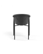 Ensemble de 2 chaises de salle à manger revêtues de tissu avec structure en métal Biella gris foncé/noir - 56 x 58 x 79 cm