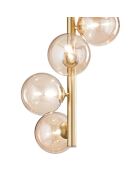 Suspension Surbo en métal avec cinq diffuseurs en verre laiton - 36 x 36 x 60,4 cm