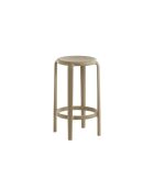 Lot de 2 tabourets Portovenere 65 pour usage intérieur et extérieur tourterelle - 36 x 36 x 65 cm