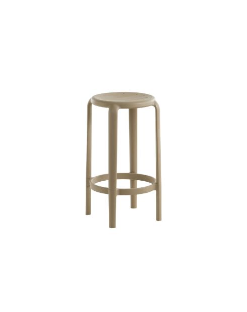 Lot de 2 tabourets Portovenere 65 pour usage intérieur et extérieur tourterelle - 36 x 36 x 65 cm