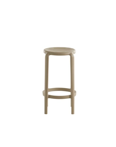 Lot de 2 tabourets Portovenere 65 pour usage intérieur et extérieur tourterelle - 36 x 36 x 65 cm
