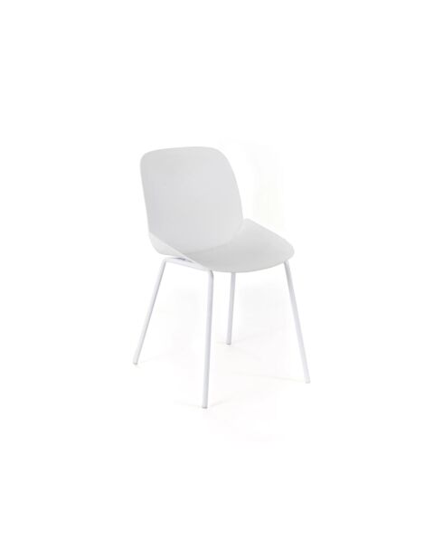 Ensemble de 4 chaises de salle à manger avec structure métallique Asolo blanc - 46 x 55 x 79 cm