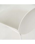 Ensemble de 4 chaises de salle à manger avec structure métallique Asolo blanc - 46 x 55 x 79 cm