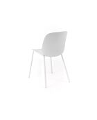 Ensemble de 4 chaises de salle à manger avec structure métallique Asolo blanc - 46 x 55 x 79 cm