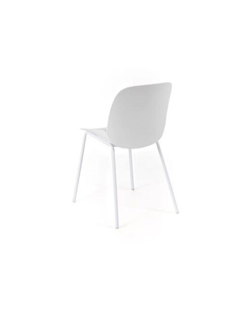 Ensemble de 4 chaises de salle à manger avec structure métallique Asolo blanc - 46 x 55 x 79 cm