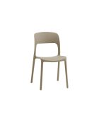Ensemble de 2 chaises d'extérieur Capri empilables beige - 42 x 50 x 83 cm
