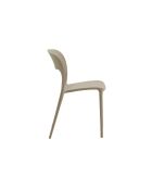 Ensemble de 2 chaises d'extérieur Capri empilables beige - 42 x 50 x 83 cm