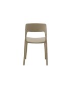 Ensemble de 2 chaises d'extérieur Capri empilables beige - 42 x 50 x 83 cm