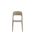Ensemble de 2 chaises d'extérieur Capri empilables beige - 42 x 50 x 83 cm