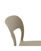 Ensemble de 2 chaises d'extérieur Capri empilables beige - 42 x 50 x 83 cm
