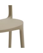 Ensemble de 2 chaises d'extérieur Capri empilables beige - 42 x 50 x 83 cm