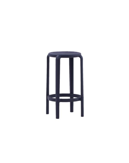 Lot de 2 tabourets Portovenere 75 pour usage intérieur et extérieur anthracite - 36 x 36 x 75 cm
