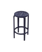 Lot de 2 tabourets Portovenere 75 pour usage intérieur et extérieur anthracite - 36 x 36 x 75 cm