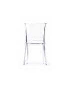 Ensemble de 4 chaises d'extérieur Silvi transparent neutre - 49,2 x 51 x 85,3 cm