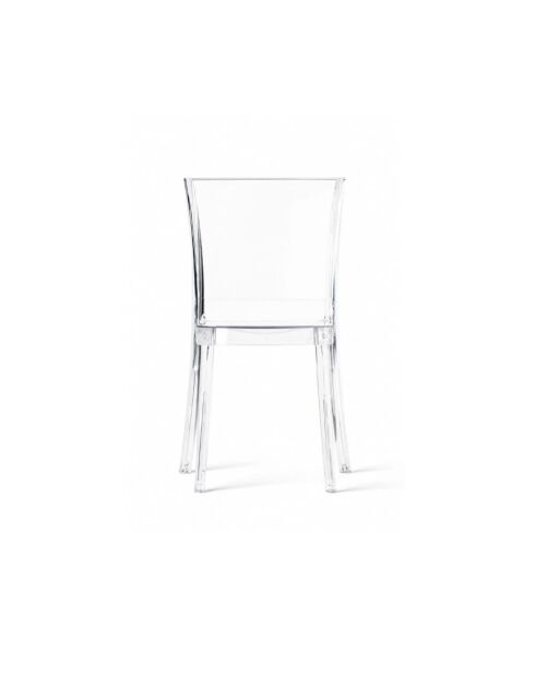 Ensemble de 4 chaises d'extérieur Silvi transparent neutre - 49,2 x 51 x 85,3 cm