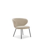 Fauteuil Staletti en tissu avec pieds en métal beige - 80 x 70 x 79 cm