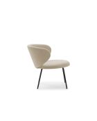 Fauteuil Staletti en tissu avec pieds en métal beige - 80 x 70 x 79 cm