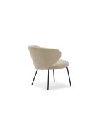Fauteuil Staletti en tissu avec pieds en métal beige - 80 x 70 x 79 cm