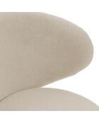 Fauteuil Staletti en tissu avec pieds en métal beige - 80 x 70 x 79 cm