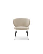 Fauteuil Staletti en tissu avec pieds en métal beige - 80 x 70 x 79 cm