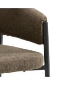 Ensemble de 2 chaises de salle à manger en tissu Recanati brun/anthracite - 54 x 59,5 x 78,5 cm