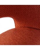 Ensemble de 2 chaises de salle à manger revêtues de tissu Lucca orange/anthracite - 55,5 x 52 x 78,5 cm