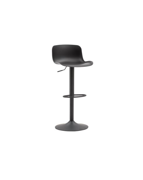 Lot de 2 tabourets pivotants en métal Caorle réglables en hauteur noir - 44 x 42 x 80 - 100 cm