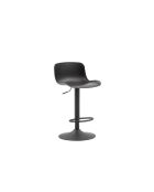 Lot de 2 tabourets pivotants en métal Caorle réglables en hauteur noir - 44 x 42 x 80 - 100 cm