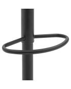 Lot de 2 tabourets pivotants en métal Caorle réglables en hauteur noir - 44 x 42 x 80 - 100 cm