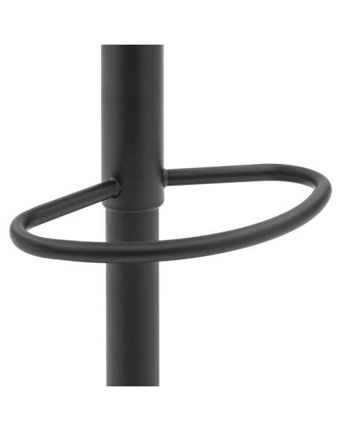 Lot de 2 tabourets pivotants en métal Caorle réglables en hauteur noir - 44 x 42 x 80 - 100 cm