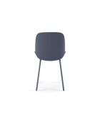 Ensemble de 4 chaises de salle à manger avec structure métallique Asolo gris foncé - 46 x 55 x 79 cm