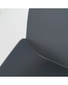 Ensemble de 4 chaises de salle à manger avec structure métallique Asolo gris foncé - 46 x 55 x 79 cm