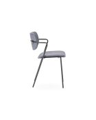 Ensemble de 2 chaises Velia gris foncé - 49 x 55 x 79 cm