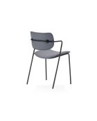 Ensemble de 2 chaises Velia gris foncé - 49 x 55 x 79 cm